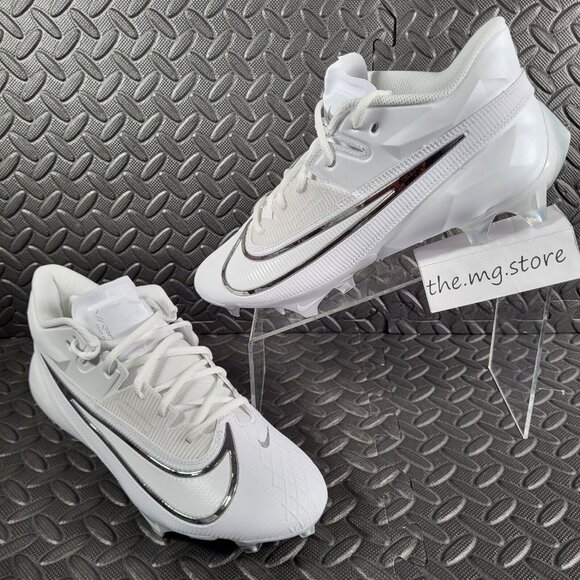Nike Vapor Edge Elite 360 2 White Metallic Silver Football DA5457-100 Size 11 - Picture 1 of 7